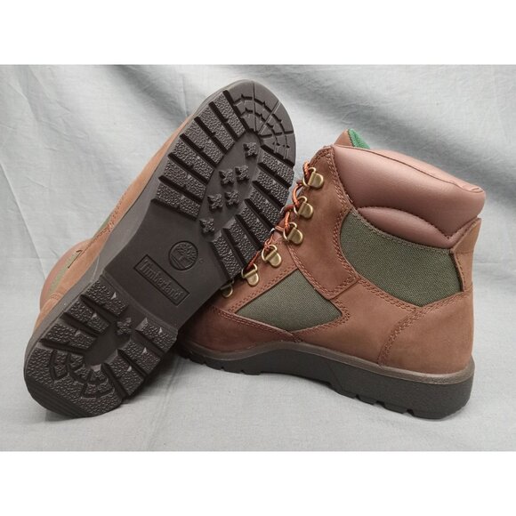 Timberland Boys Field Boot 6 Inch Waterproof Brown Green Size 7 NEW NO BOX! - Picture 2 of 11